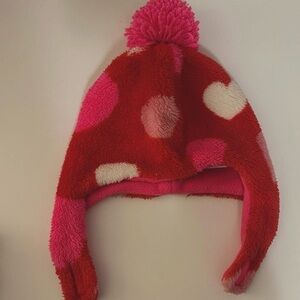 Old Navy Pink and Red Heart Kids Hat